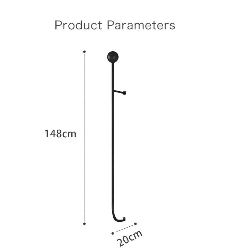 Wall Mounted Clothes Rack with Shelf