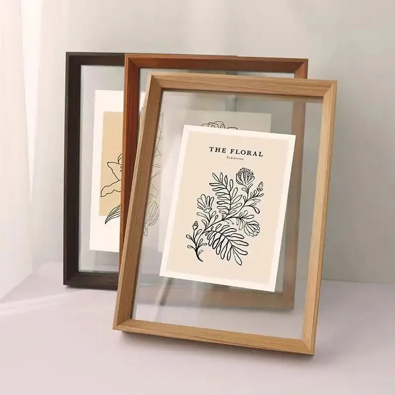 Solid Wood Wide-Profile Display Photo Frame