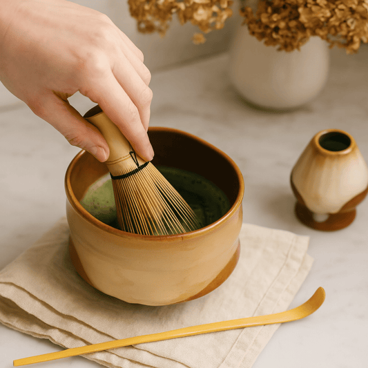 Natural Ceramic Matcha Tea 4-Piece Set