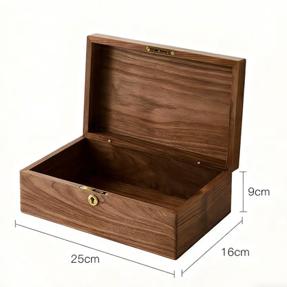 Minimalist Walnut Watch Box with Lock