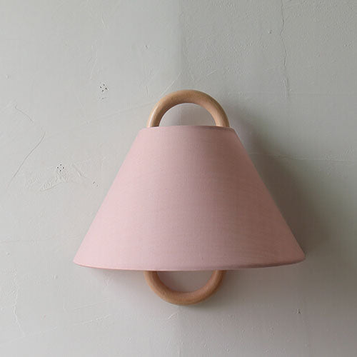 Modern Wall Sconce | Wooden Arm with Pleated Shade