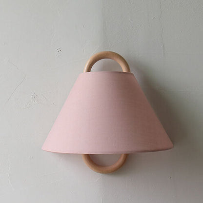 Modern Wall Sconce | Wooden Arm with Pleated Shade