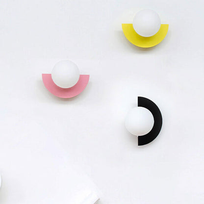 Colorful Wall Sconce | Minimalist Glass Sphere Design