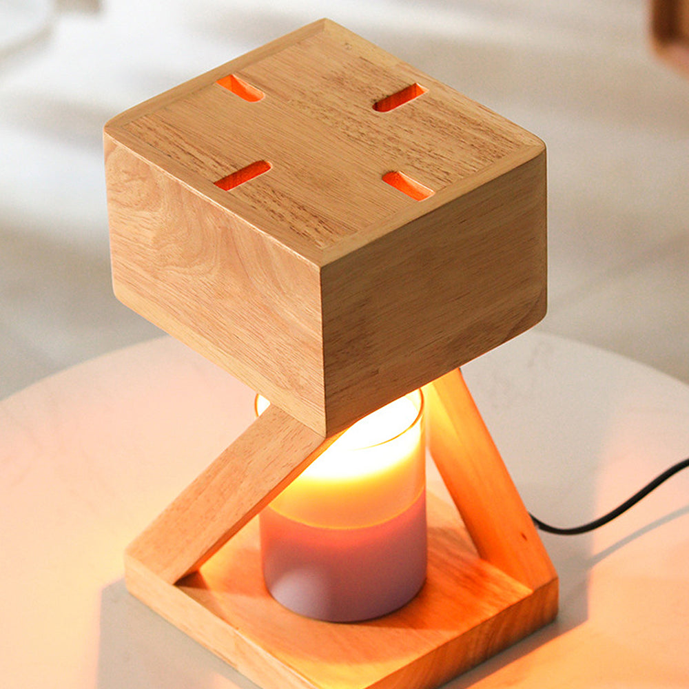 Z Frame Wood Candle Warmer Lamp