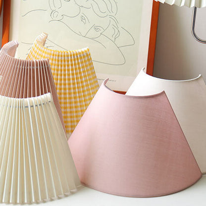 Modern Wall Sconce | Wooden Arm with Pleated Shade