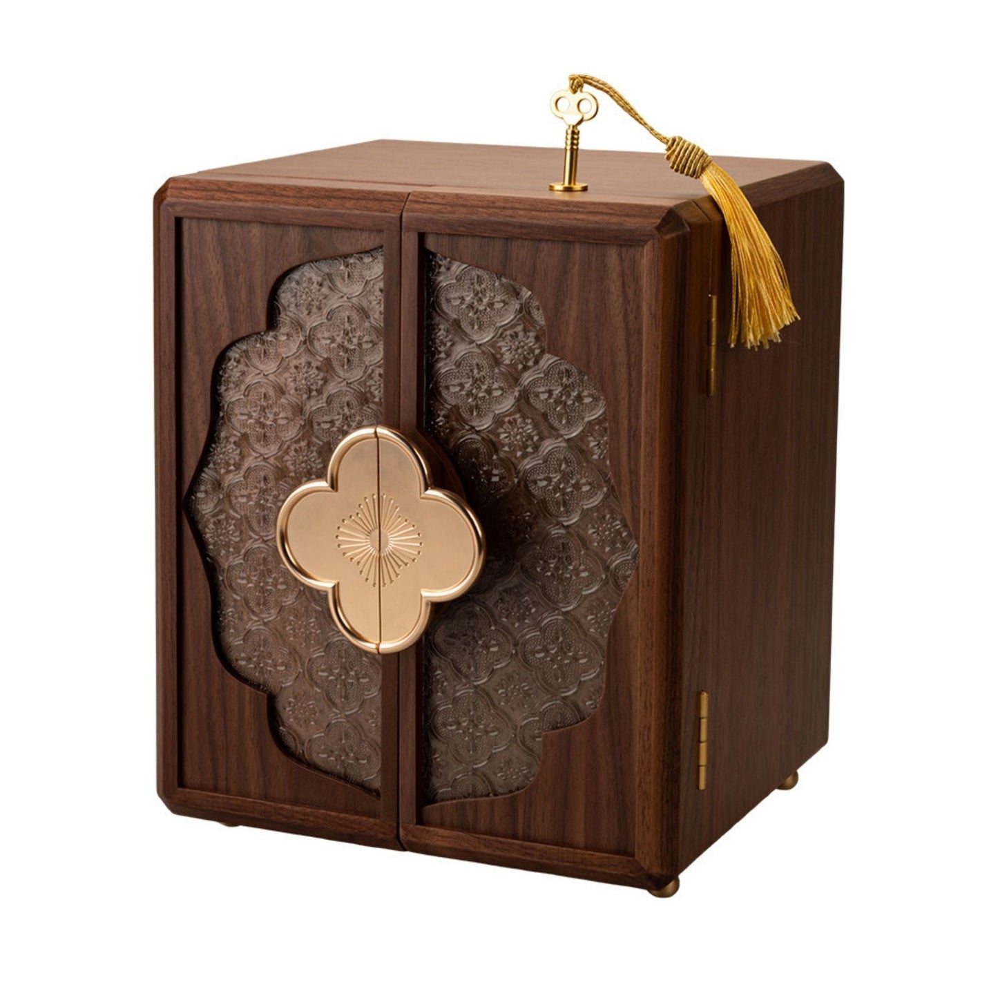 Lockable Wooden Jewelry Storage Cabinet