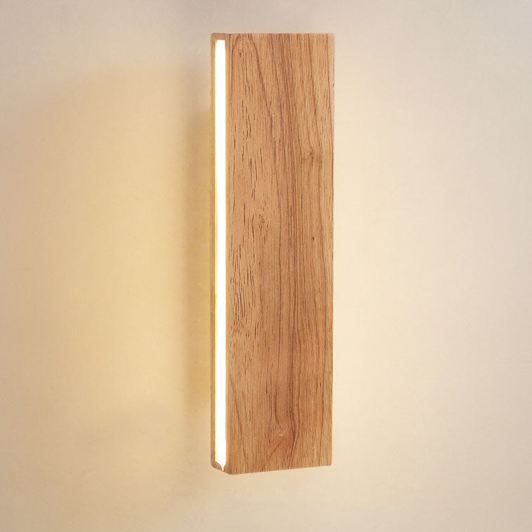 Minimalist Wood Wall Sconce | Rotatable LED Bar