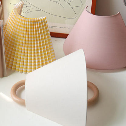 Modern Wall Sconce | Wooden Arm with Pleated Shade