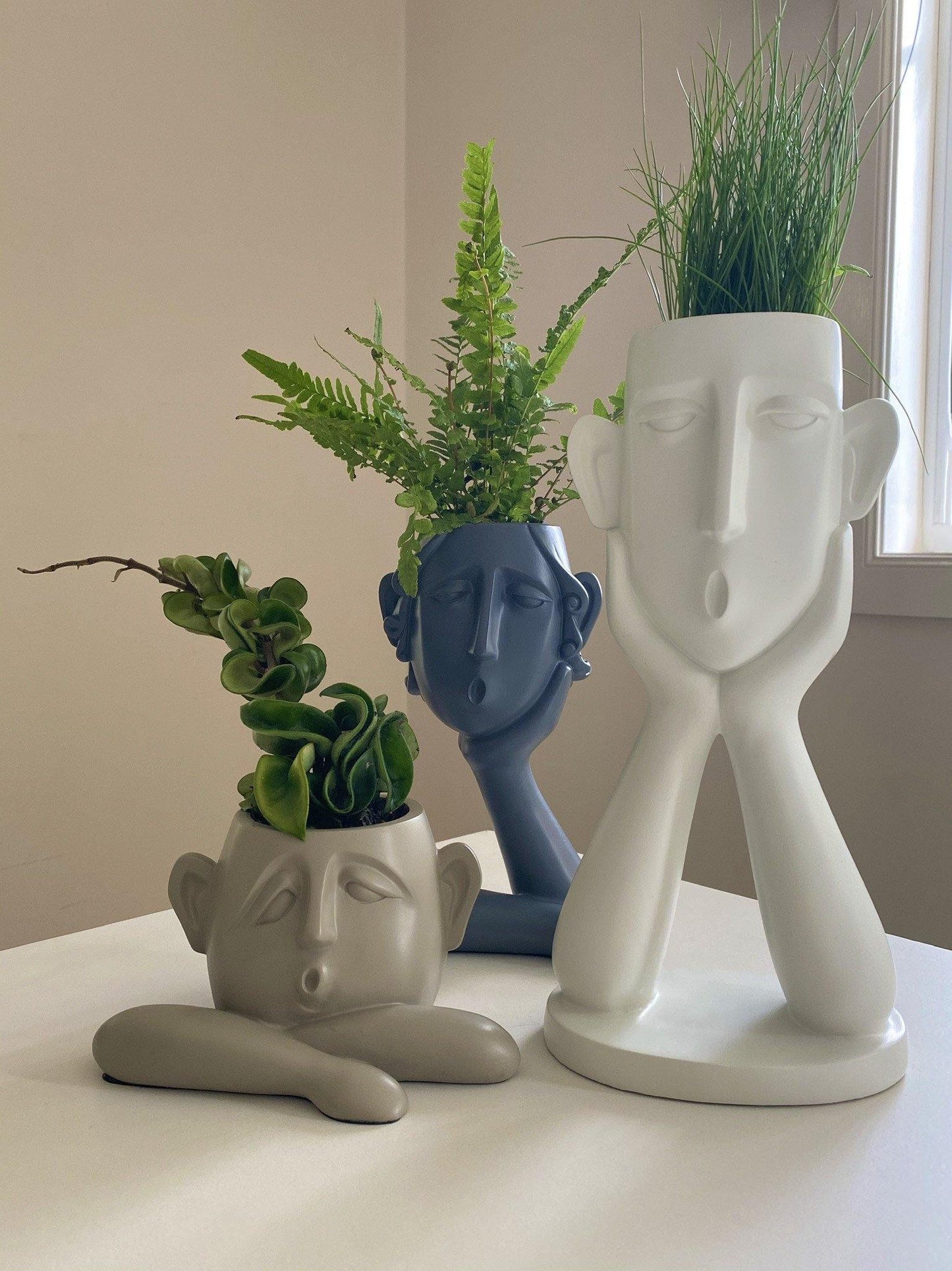 Classical Bust Planter Pot Set