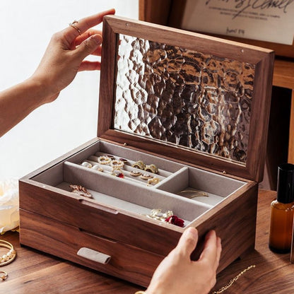 Walnut and Cherry Wood Storage Box