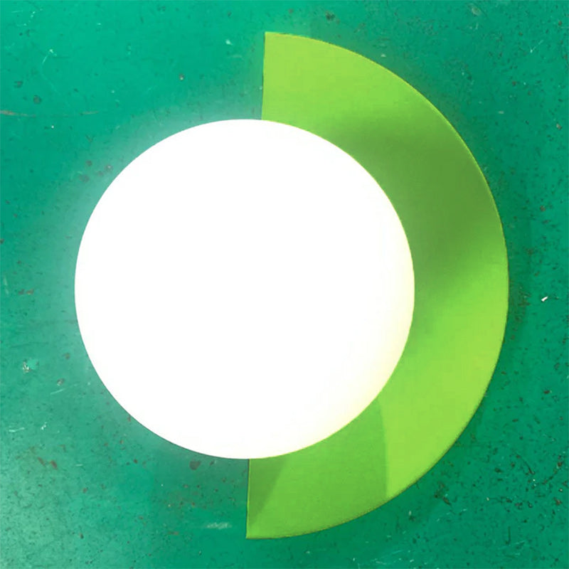 Colorful Wall Sconce | Minimalist Glass Sphere Design
