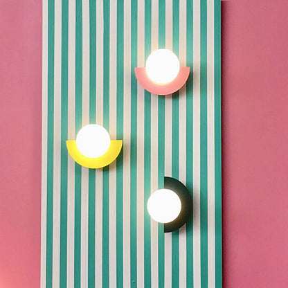 Colorful Wall Sconce | Minimalist Glass Sphere Design