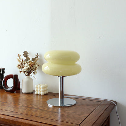 Italian Style Glass Table Lamp | Retro Modern Accent Lighting