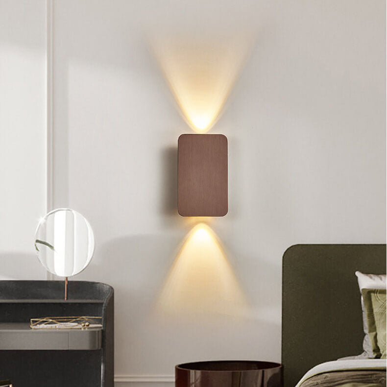 Minimalist LED Wall Sconce | Flat Metal Rectangle