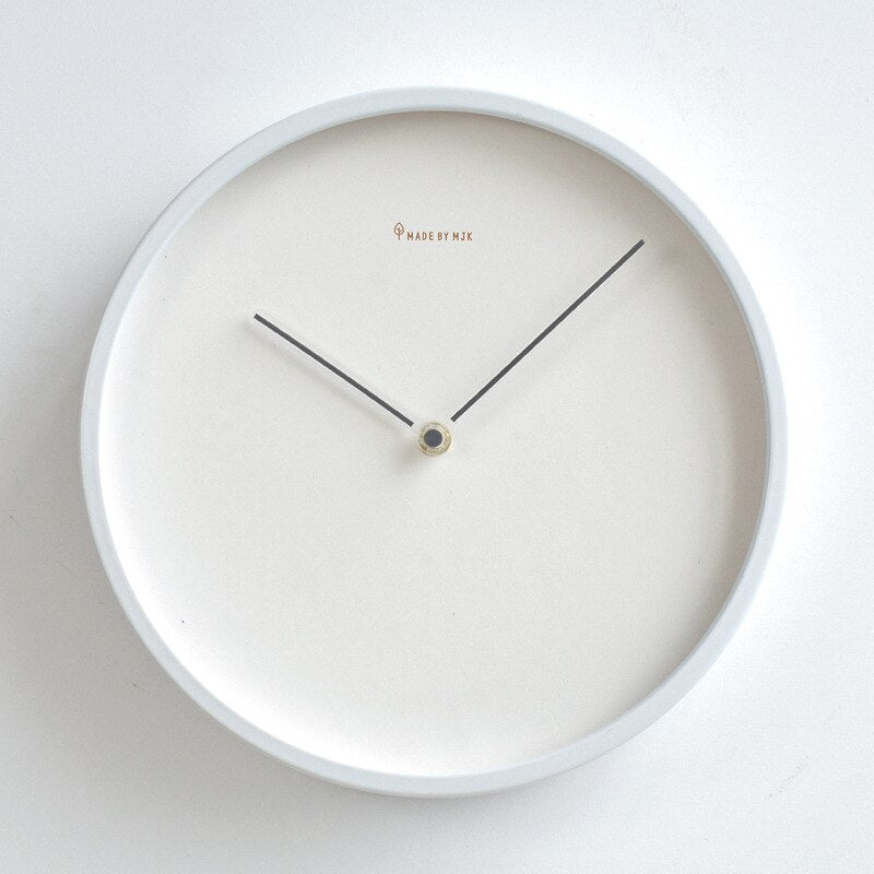 Modern Minimalist Wall Clock | Scandinavian Matte Finish Quartz