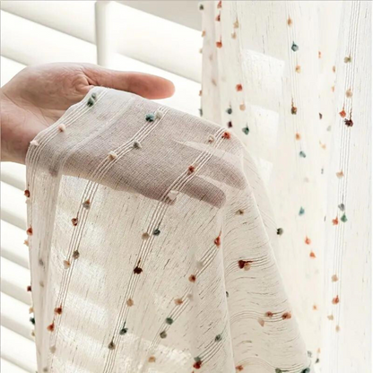 Rainbow Tulle Sheer Curtain Panel