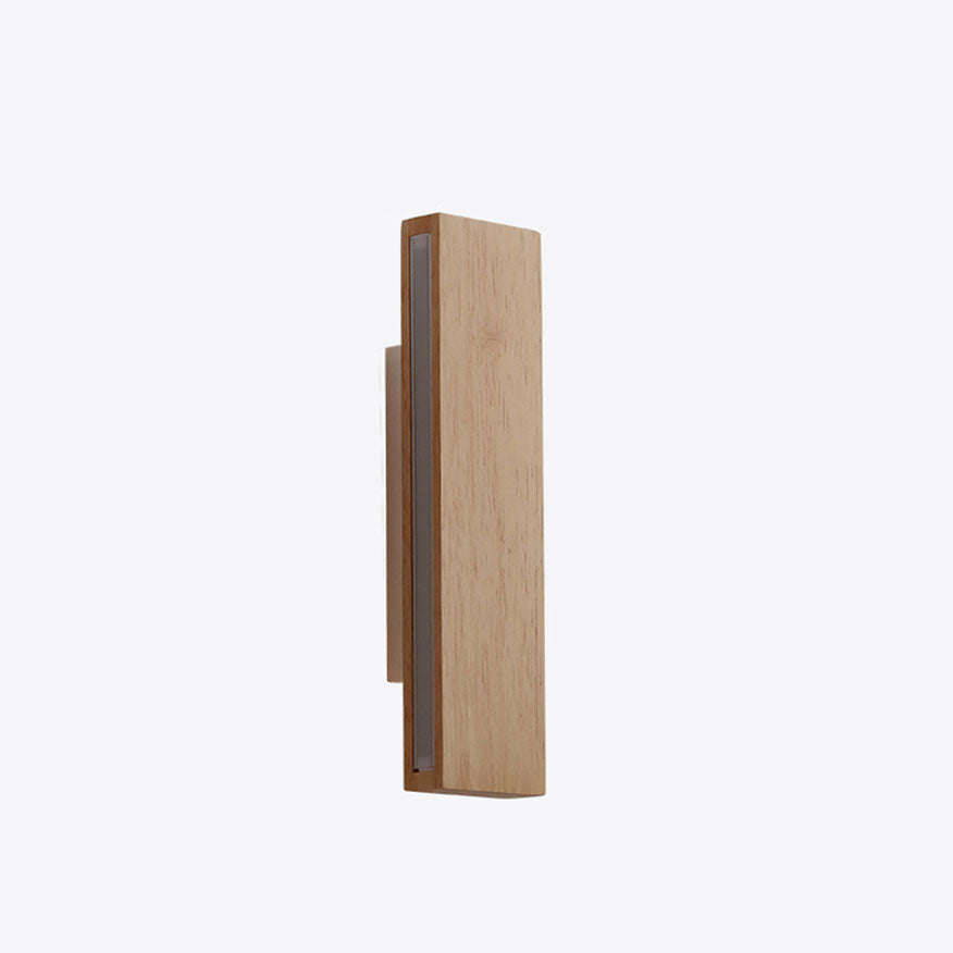 Minimalist Wood Wall Sconce | Rotatable LED Bar
