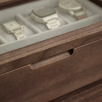 Minimalist Walnut Watch Organizer Box