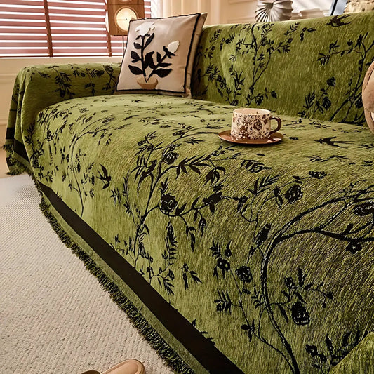 Damask Pattern Couch Cover | Elegant Floral Sofa Bedding