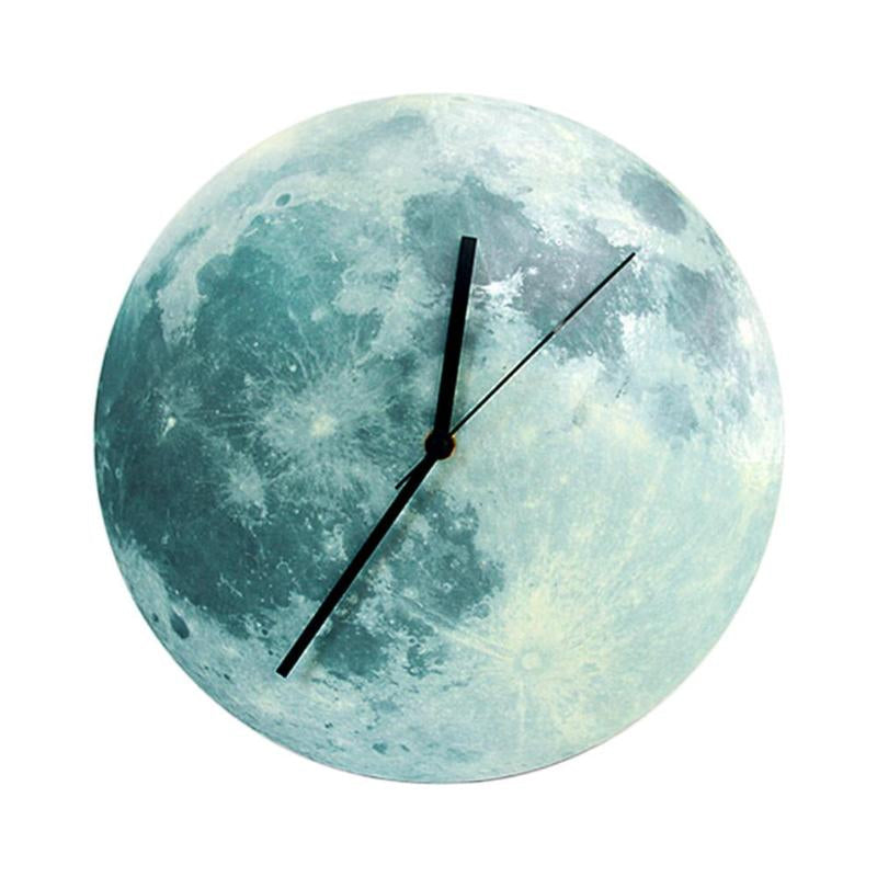Moon Wall Clock | Glow in the Dark Realistic Lunar Design