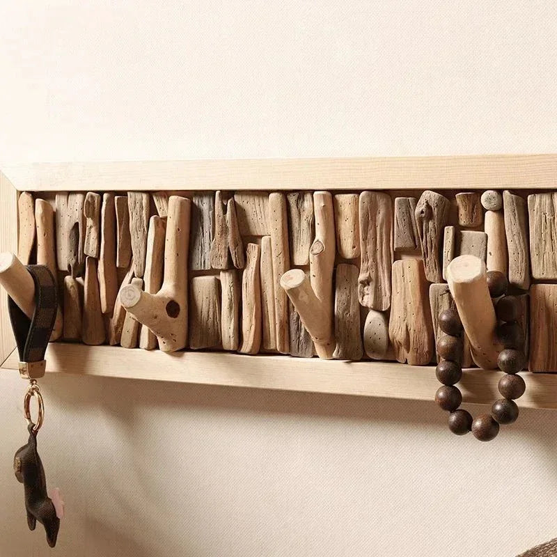 Wood Peg Rail Wall Coat Rack