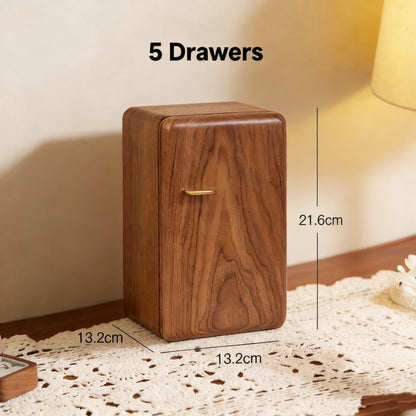 Large Walnut Jewelry Storage Chest