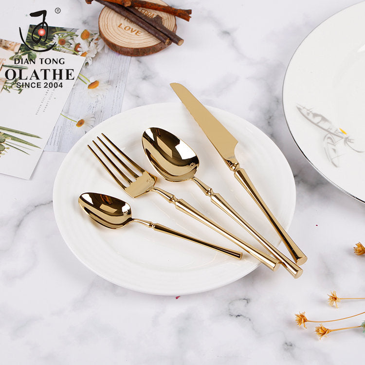 24-Piece Stainless Steel Cutlery Set – PureSet-Gold-State of Style