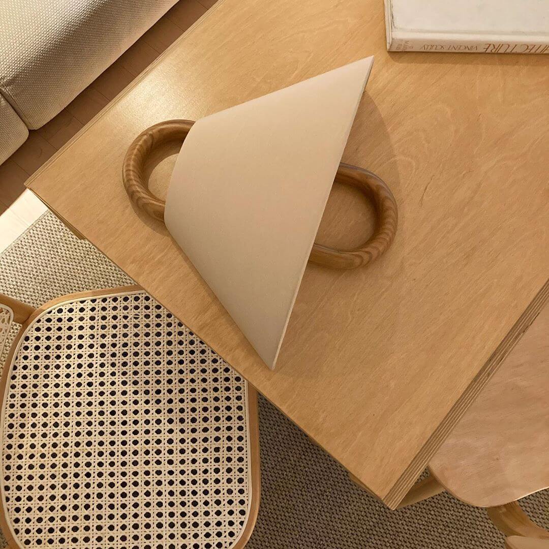 Modern Wall Sconce | Wooden Arm with Pleated Shade