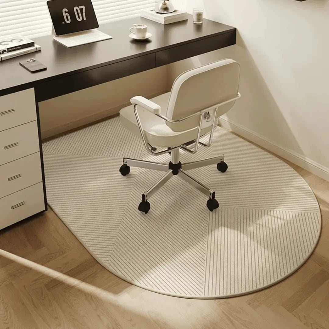 Anti-Slip Office Chair Mat | Oval Floor Protector