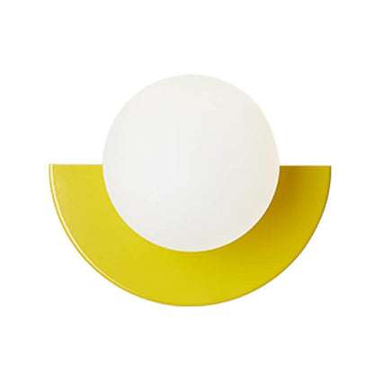Colorful Wall Sconce | Minimalist Glass Sphere Design