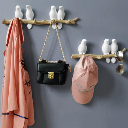 Bird Resin Wall Coat Rack