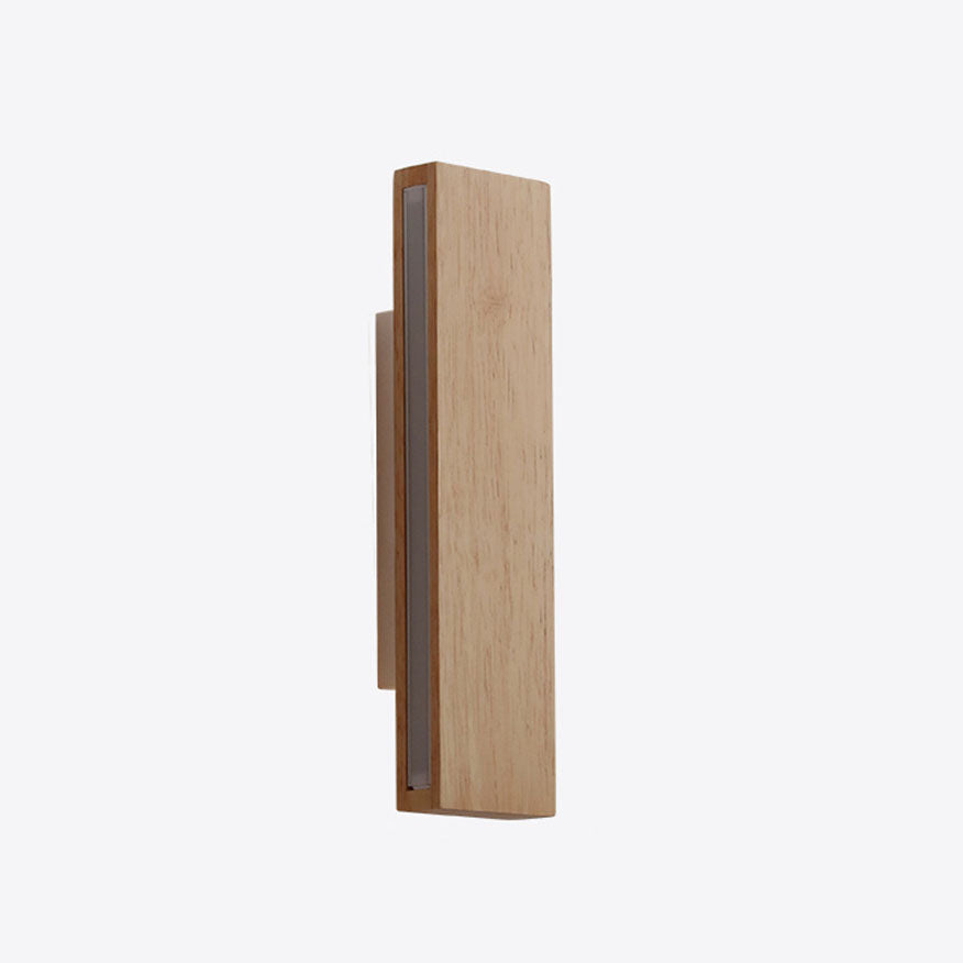 Minimalist Wood Wall Sconce | Rotatable LED Bar