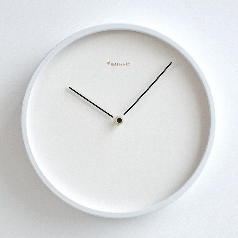 Modern Minimalist Wall Clock | Scandinavian Matte Finish Quartz
