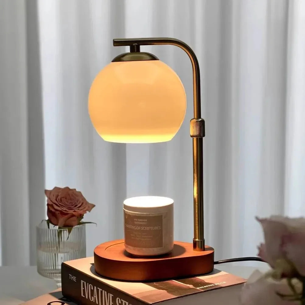 Sculpted Glass Candle Warmer Lamp