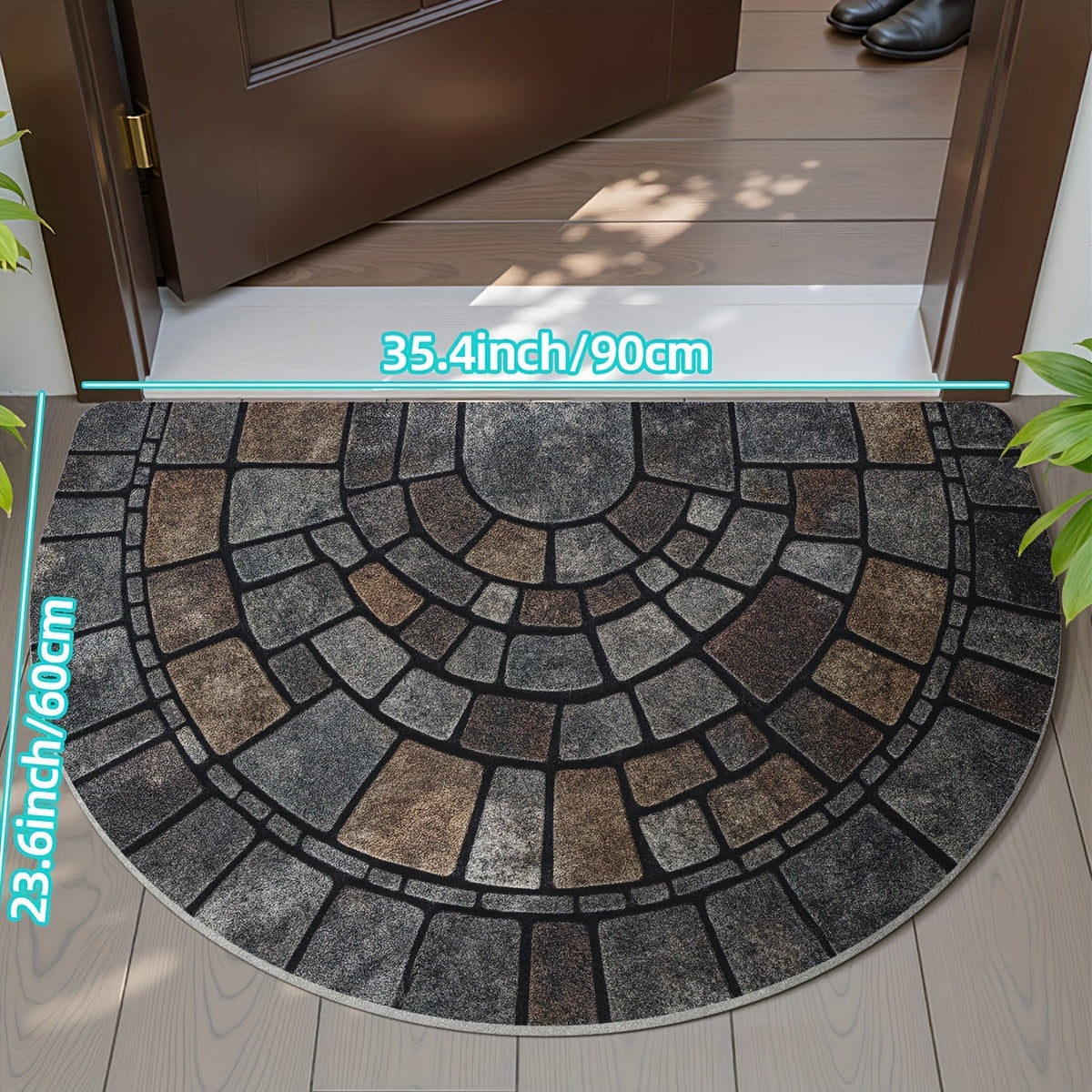 Half Moon Mosaic Door Mat