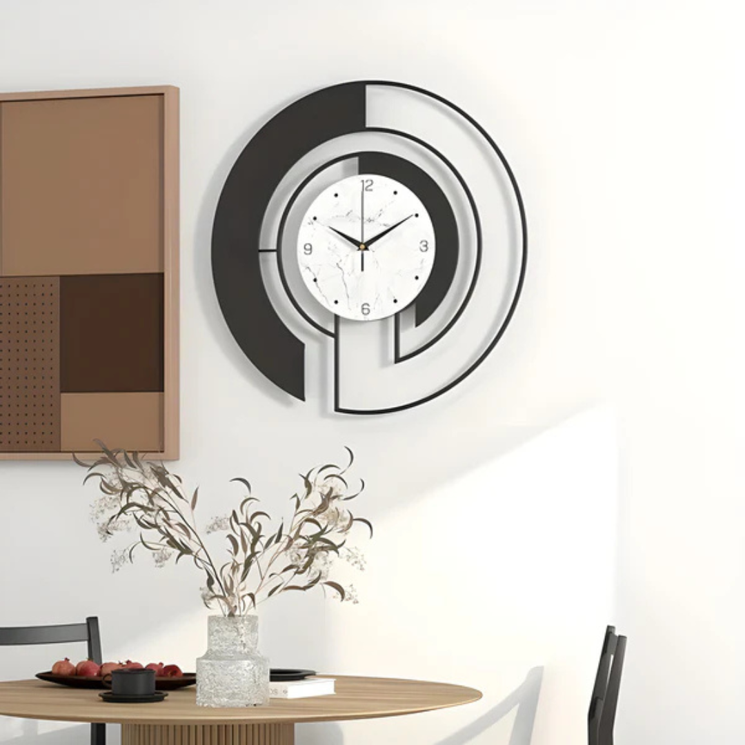 Large Modern Wall Clock | Minimalist Arc Design Timepiece
