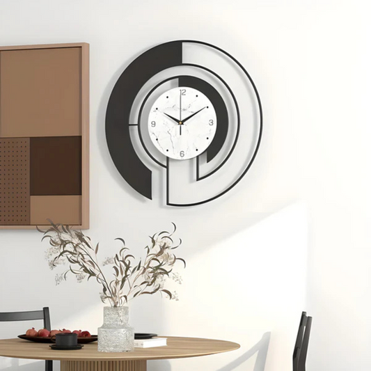 Large Modern Wall Clock | Minimalist Arc Design Timepiece
