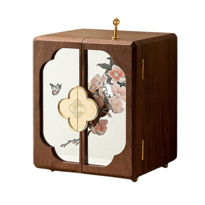 Lockable Wooden Jewelry Storage Cabinet