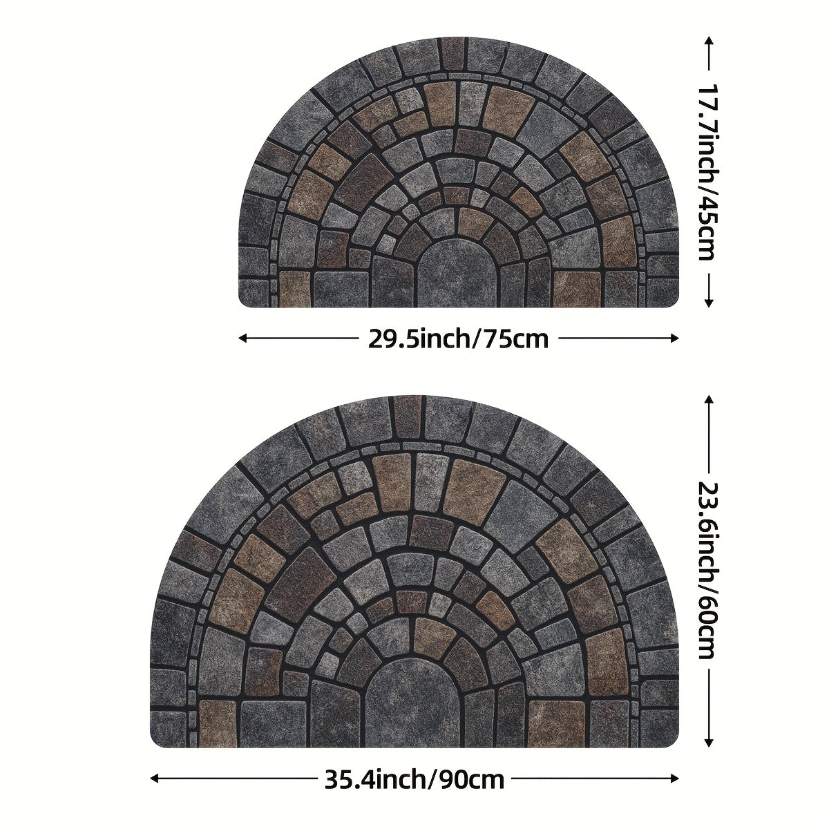 Half Moon Mosaic Door Mat