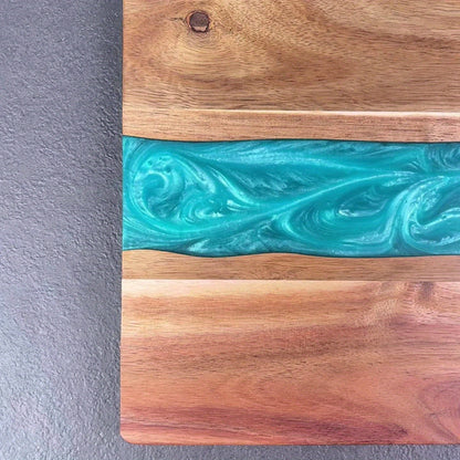 Charcuterie Board | Resin River Acacia Wood Serving Tray & Cheese Platter