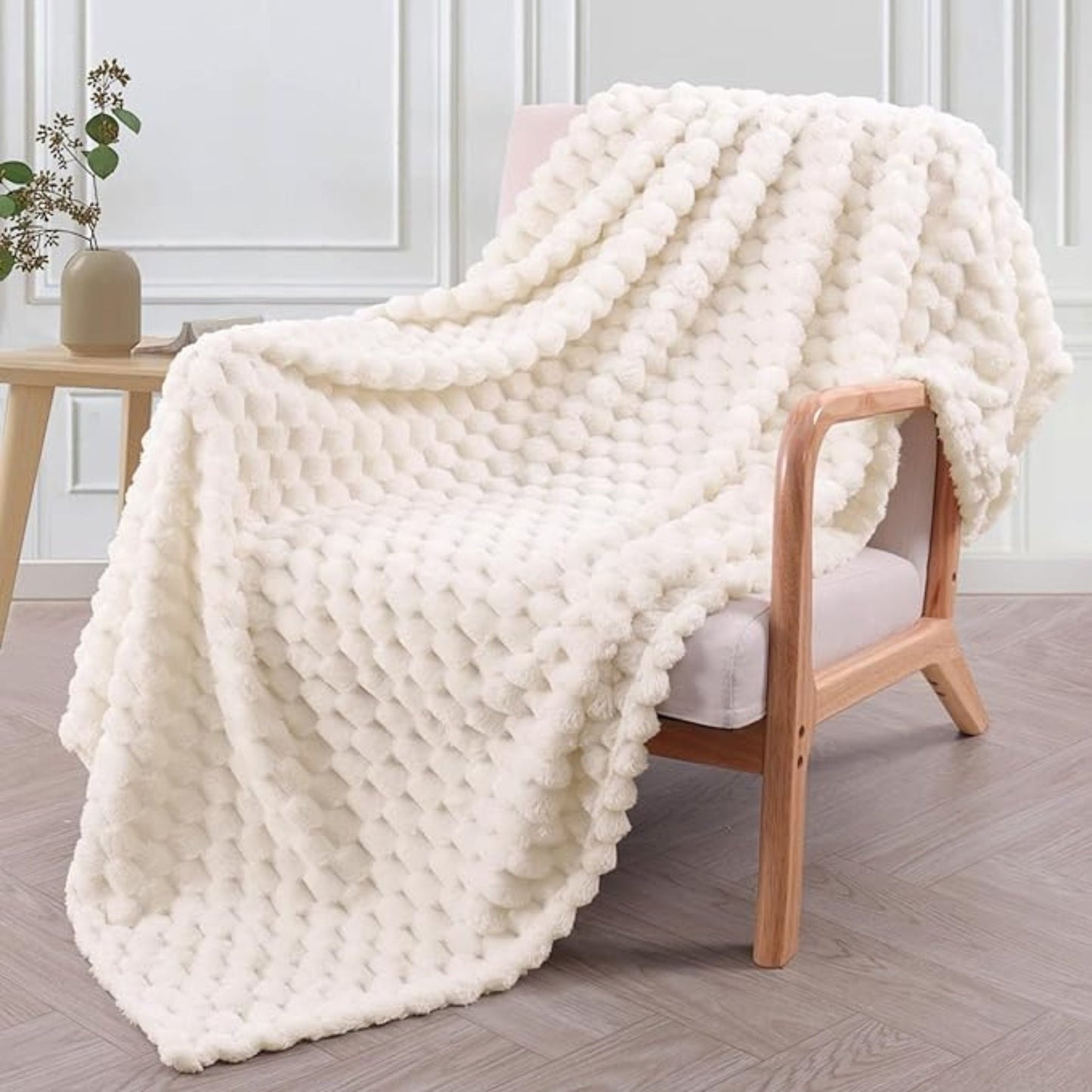 Cozy Chunky Knit Throw Blanket | Thick Textured Design