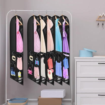5-Pack Dance Garment Bag | Hanging Costume Storage with Pockets