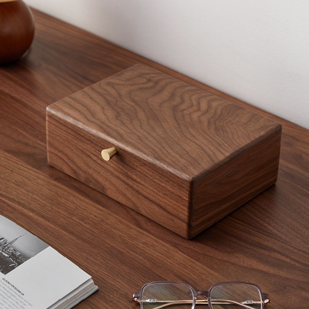 Walnut Jewelry Box with Lift Out Tray