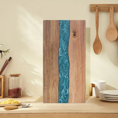 Charcuterie Board | Resin River Acacia Wood Serving Tray & Cheese Platter