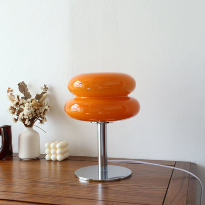 Italian Style Glass Table Lamp | Retro Modern Accent Lighting