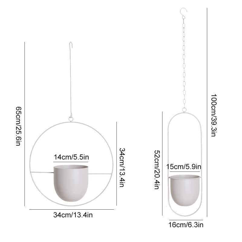 Metal Hanging Plant Planter