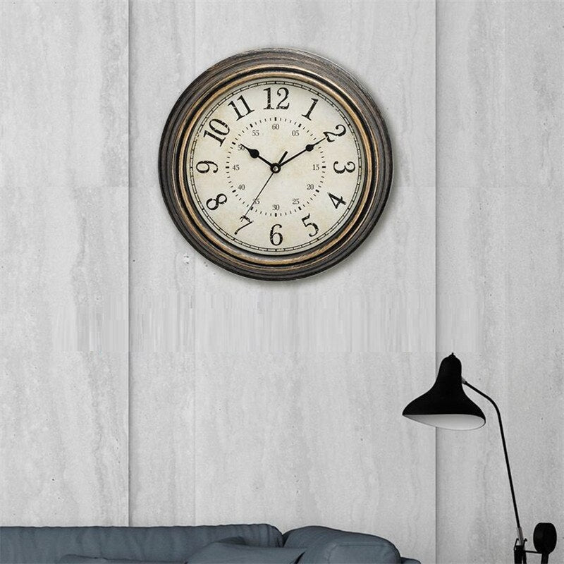 Rustic Wood Wall Clock | Vintage Antique Style 30cm Timepiece