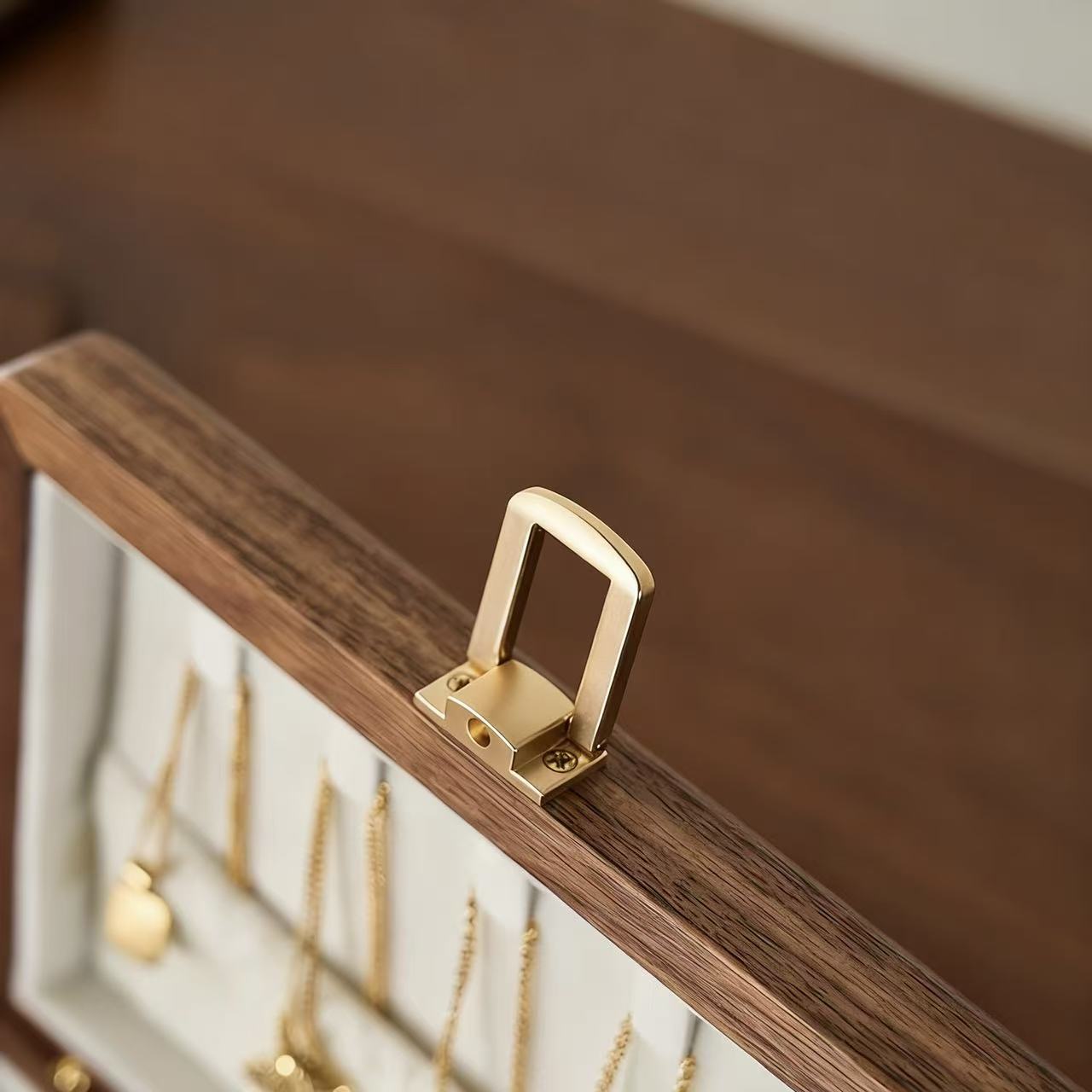 Minimalist Walnut Jewelry Storage Box
