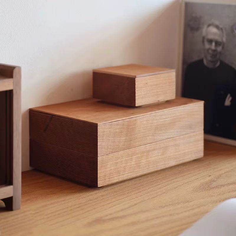 Solid Walnut Desktop Storage Box