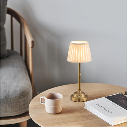 Cordless Rechargeable Brass LED Table Lamp